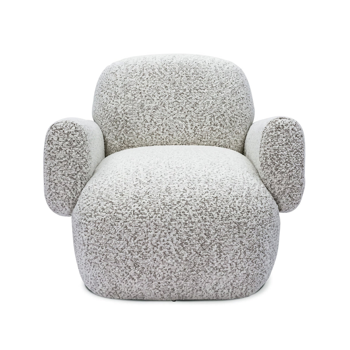Bolton Swivel Occasional Chair - Ripley Grav | Matt Black Metal