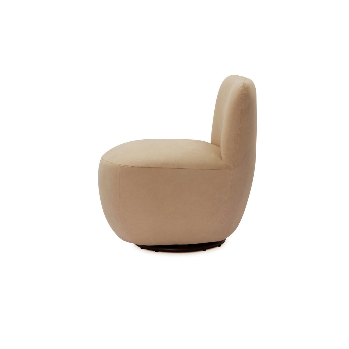 Hopper Swivel Occasional Chair - Hopper Desert | Matt Black Metal