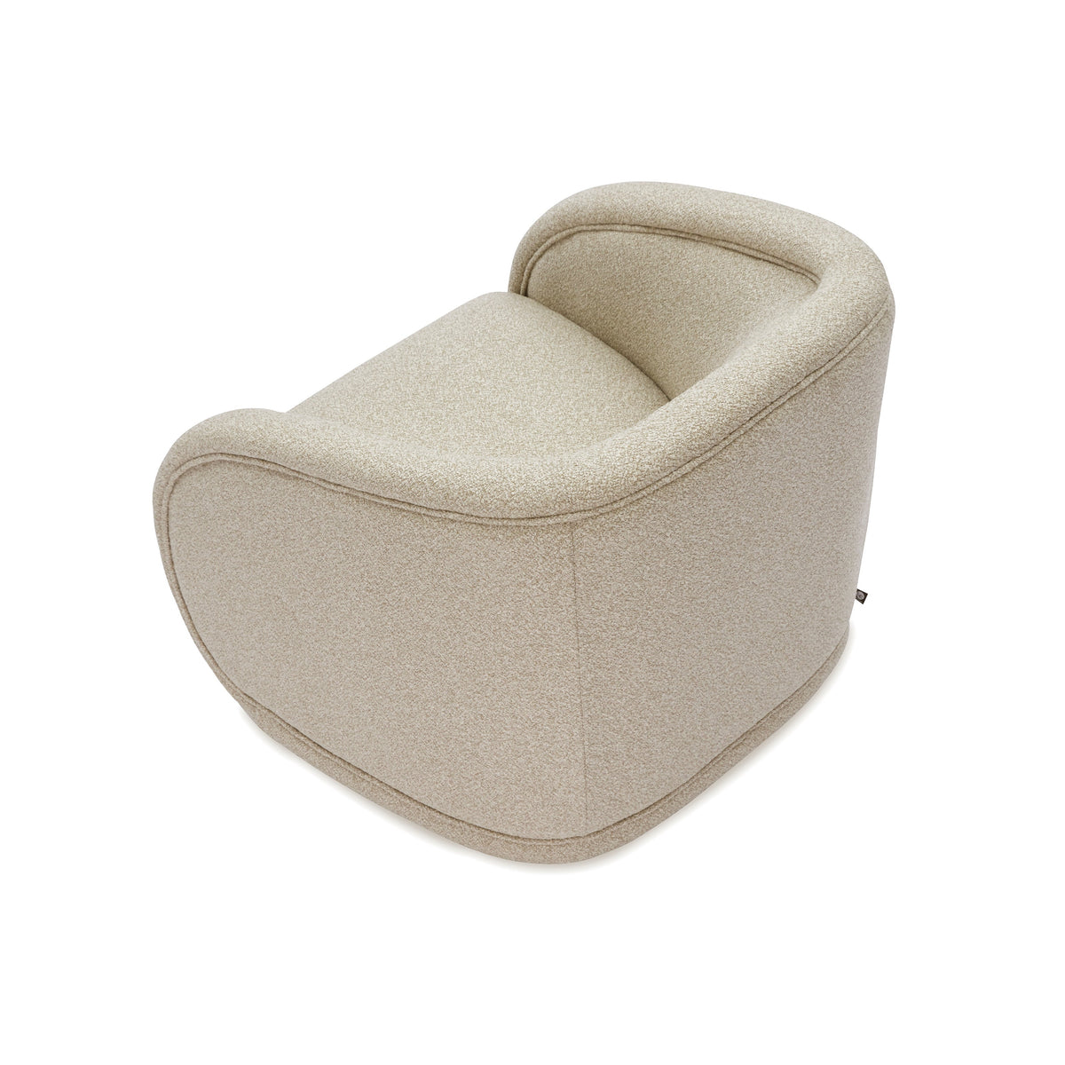 Alice Swivel Occasional Chair - Capella Sand (Crib 5) | Matt Black Metal
