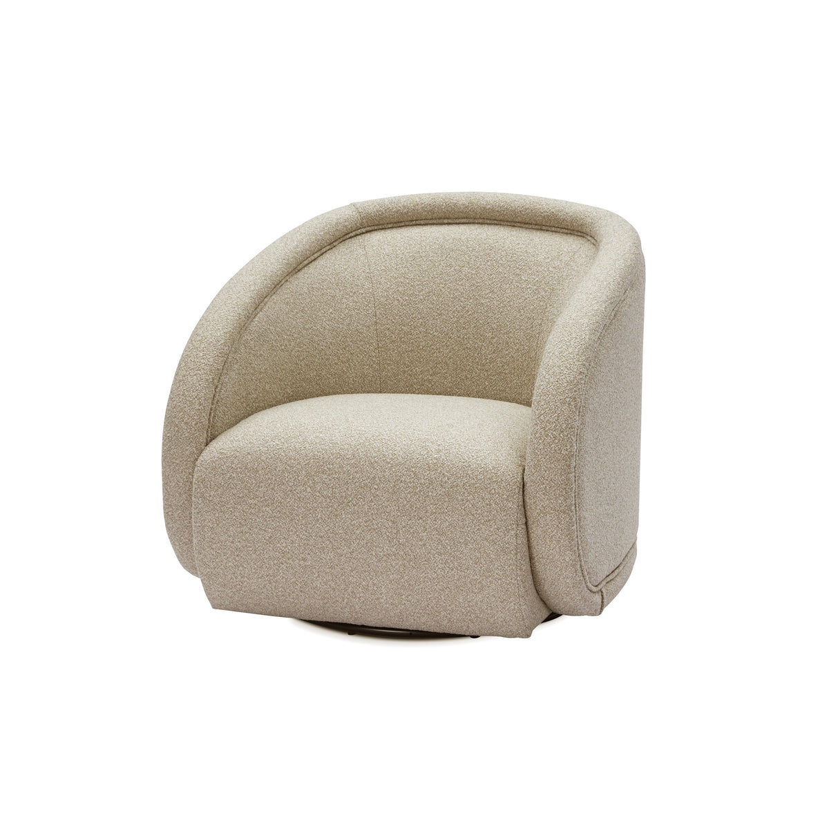 Alice Swivel Occasional Chair - Capella Sand | Matt Black Metal