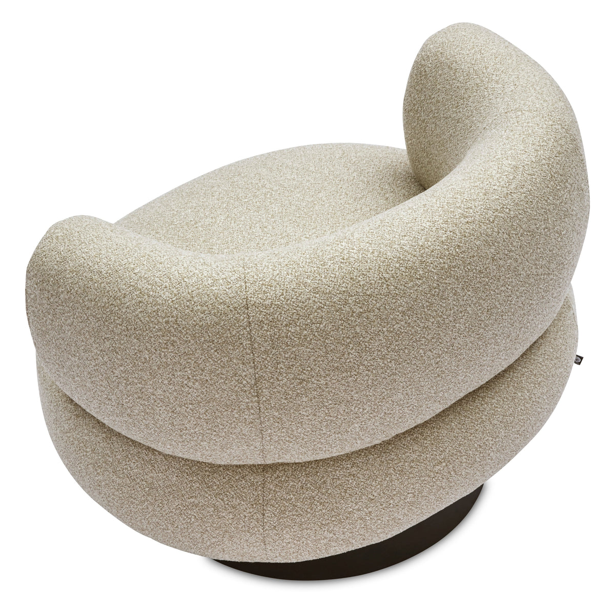 Redeo Swivel Occasional Chair - Capella Sand | Matt Black Metal