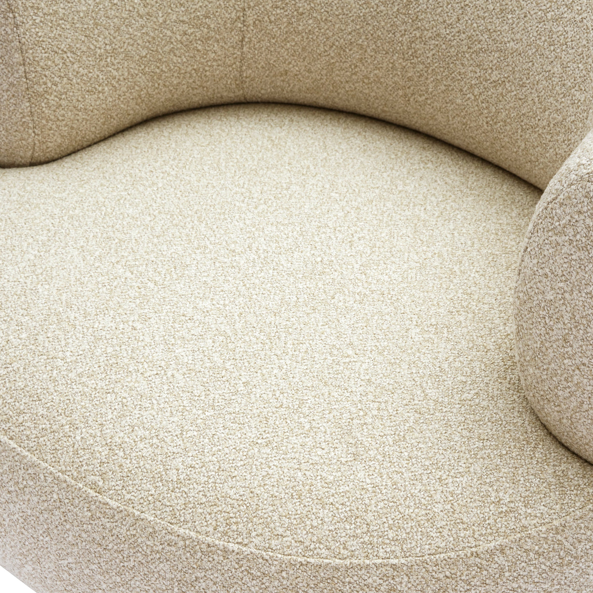 Redeo Swivel Occasional Chair - Capella Sand | Matt Black Metal