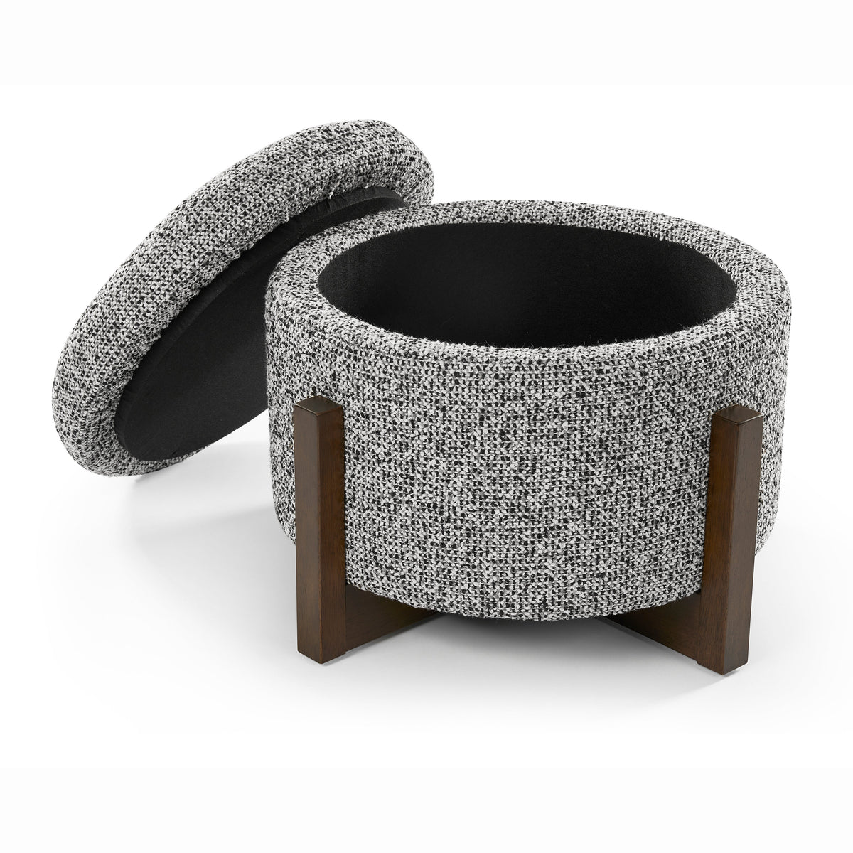 Asti Ottoman - Dexter Sparkle Stone/Ash Wood