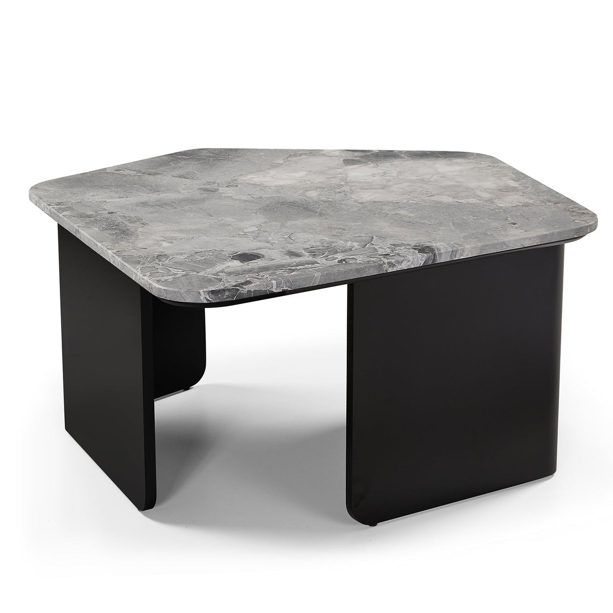 Organic Coffee Table - Oreo Grey/Matt Black