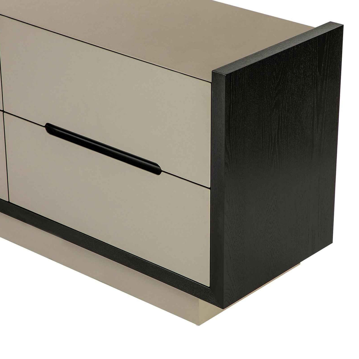 Antara Chest Of Drawers - Leather/Black Ash