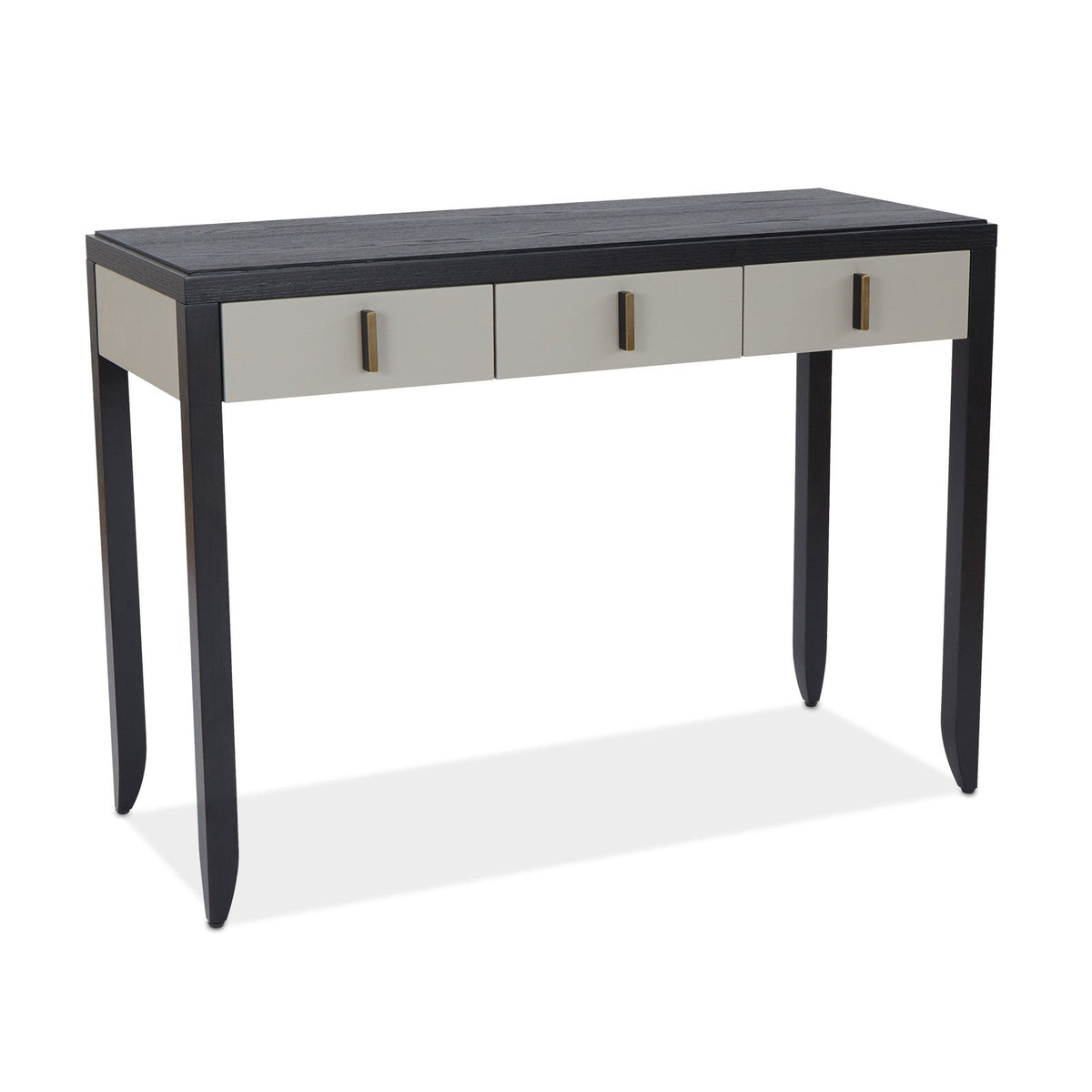 Garda Dressing Table - Wenge and Taupe Faux Leather