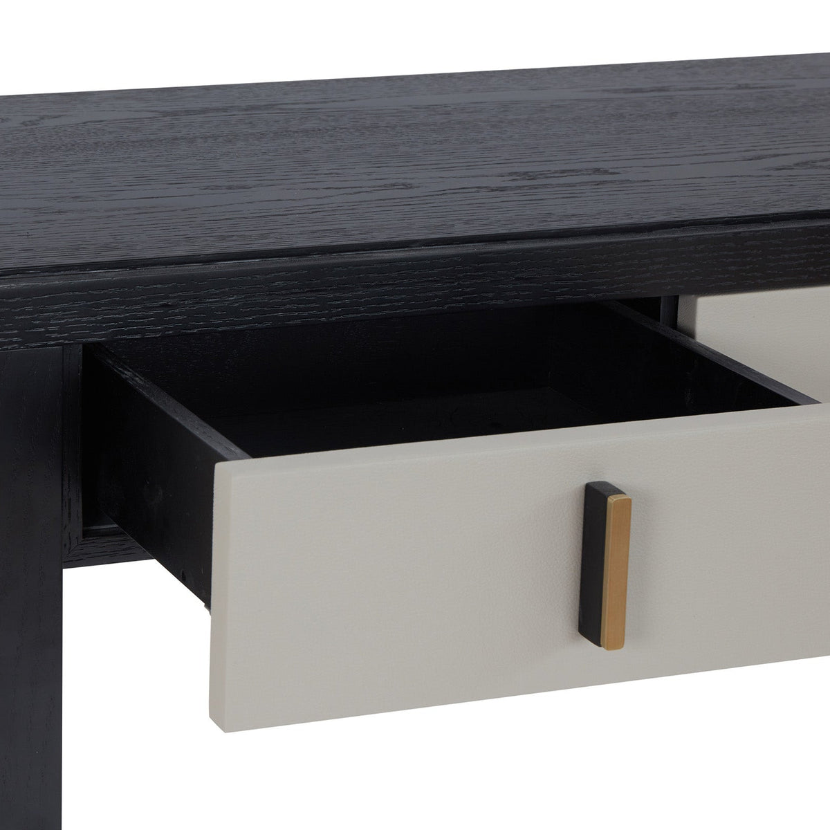 Garda Dressing Table - Wenge and Taupe Faux Leather