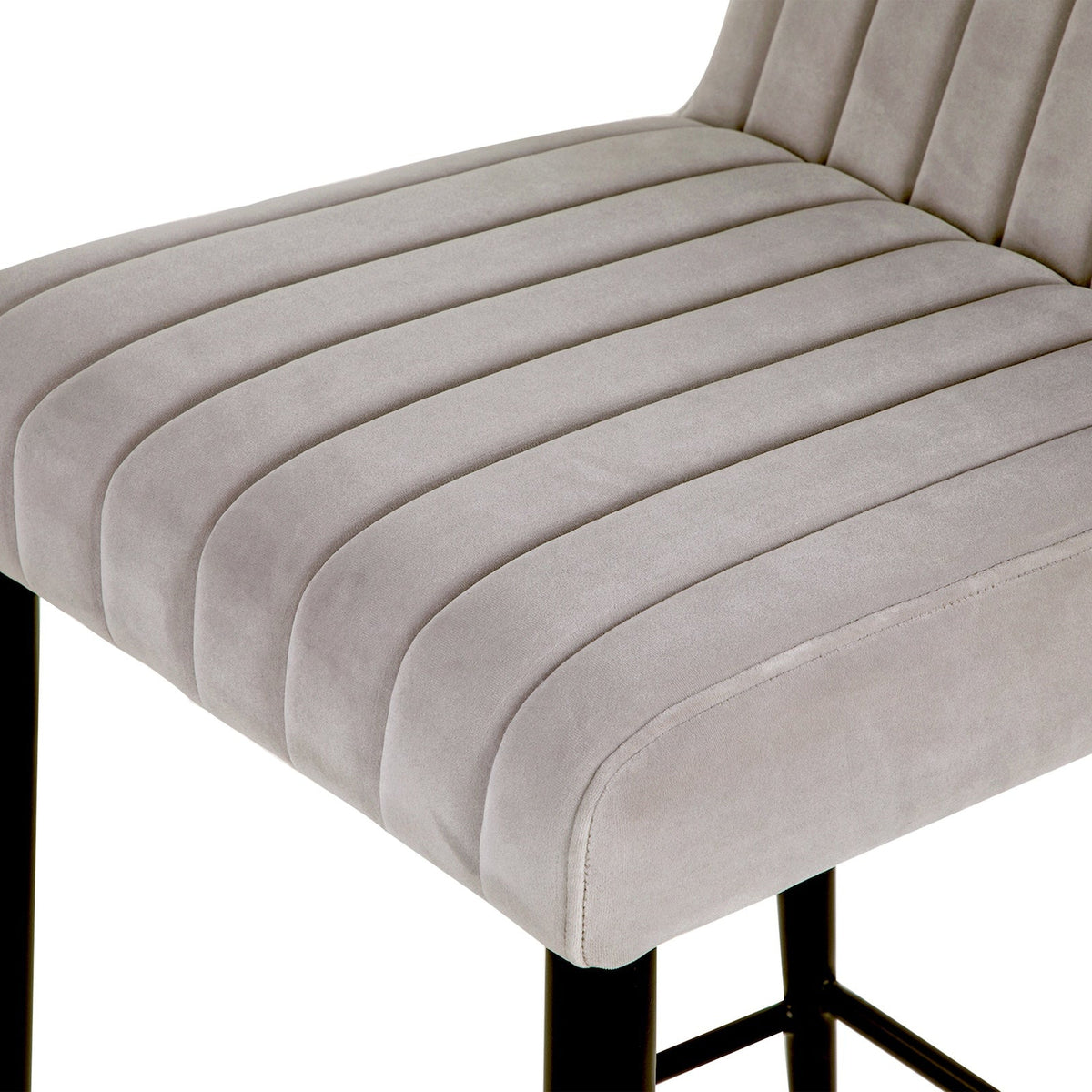 Coltrane Bar Stool - Megan Light Grey Velvet