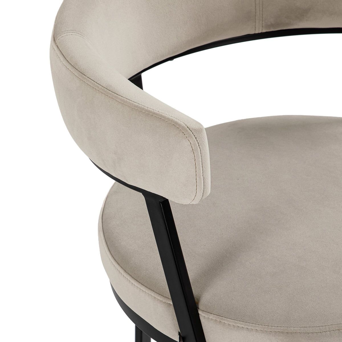 Bonnet Dining Chair - Kaster Light Grey