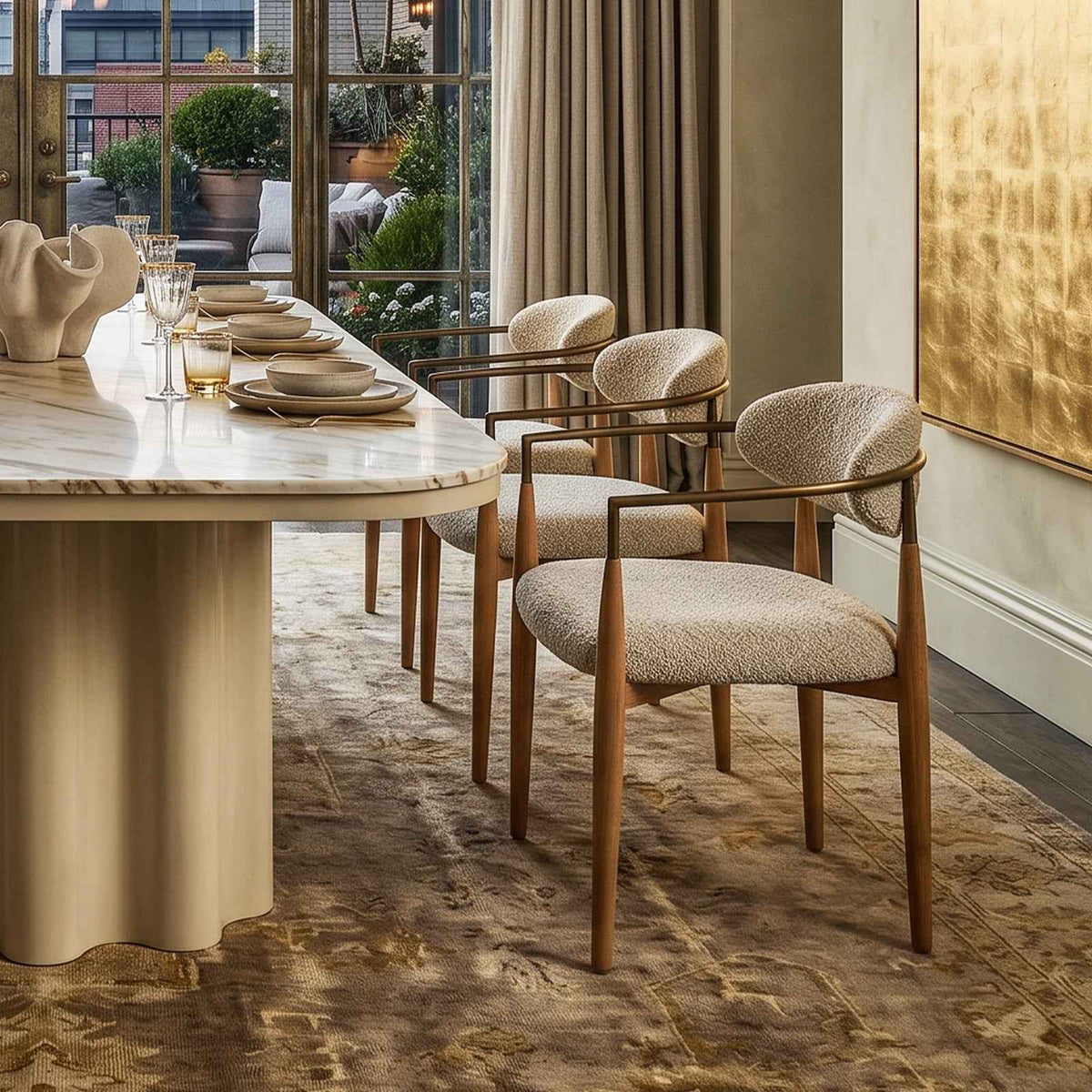 Nivelle Dining Chair - Capella Sand & Brushed Natural Wood