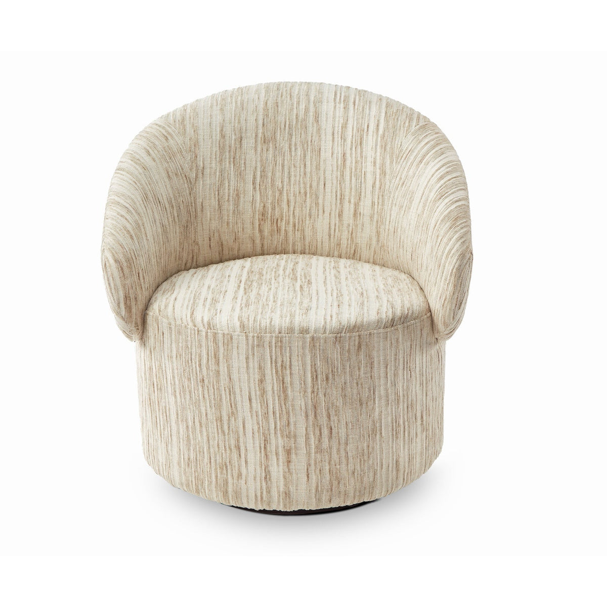 Aurelle Swivel Occasional Chair - Windsor Beige & Matt Black