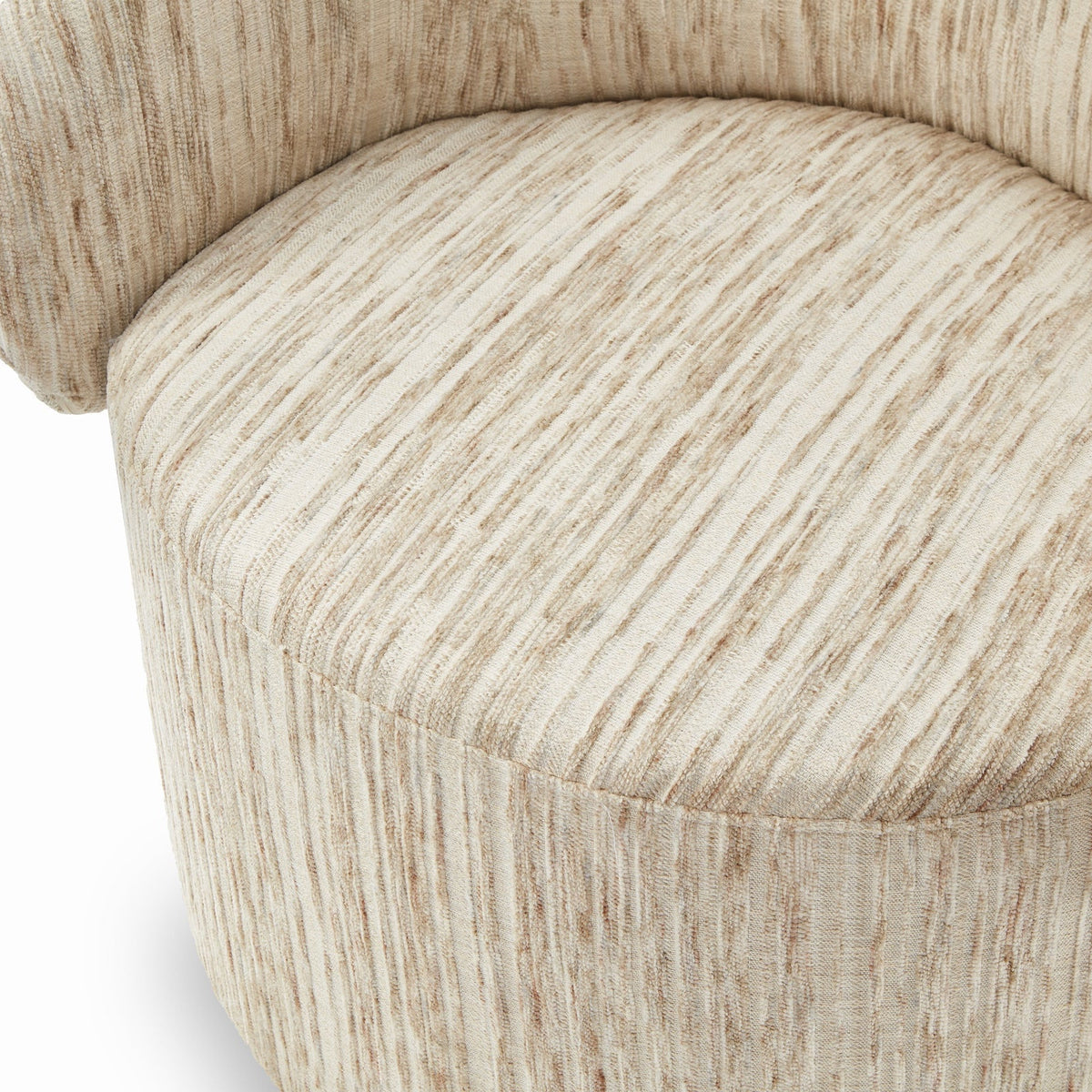 Aurelle Swivel Occasional Chair - Windsor Beige & Matt Black