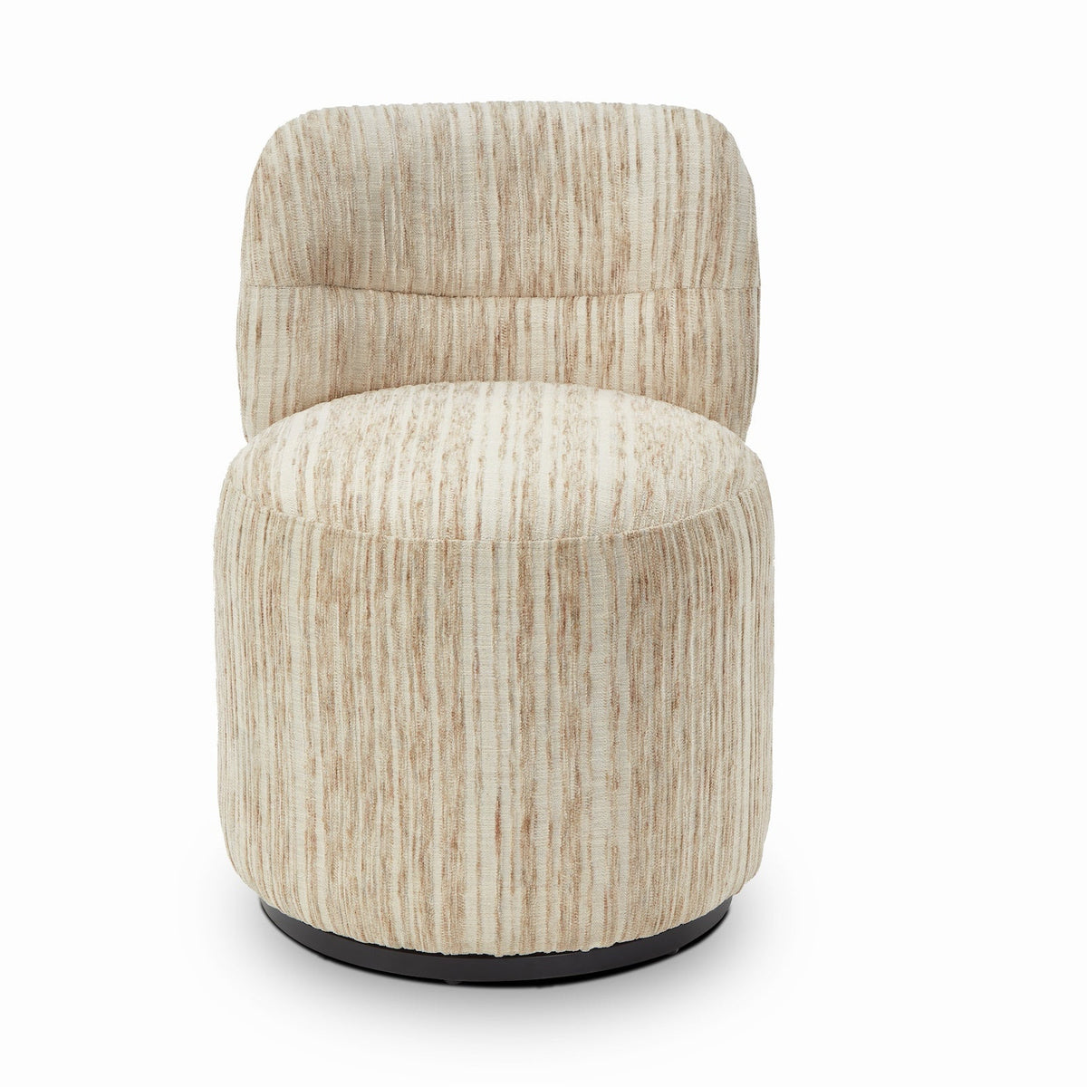 Aura Swivel Occasional Chair - Windsor Beige & Matt Black
