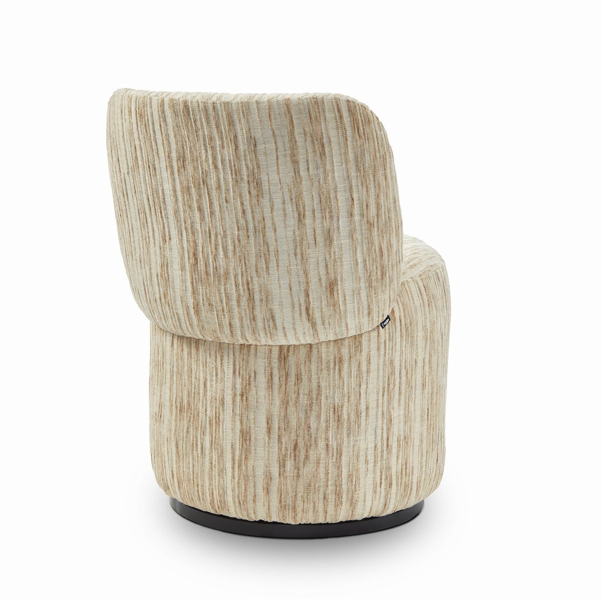 Aura Swivel Occasional Chair - Windsor Beige & Matt Black