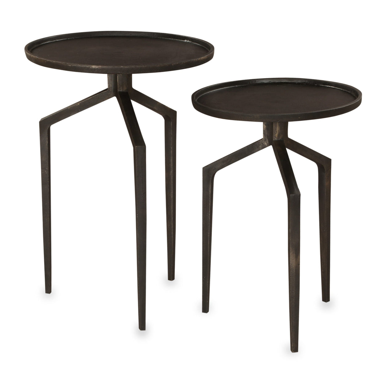 Spider Side Tables (set of 2) - Dark Bronze Metal