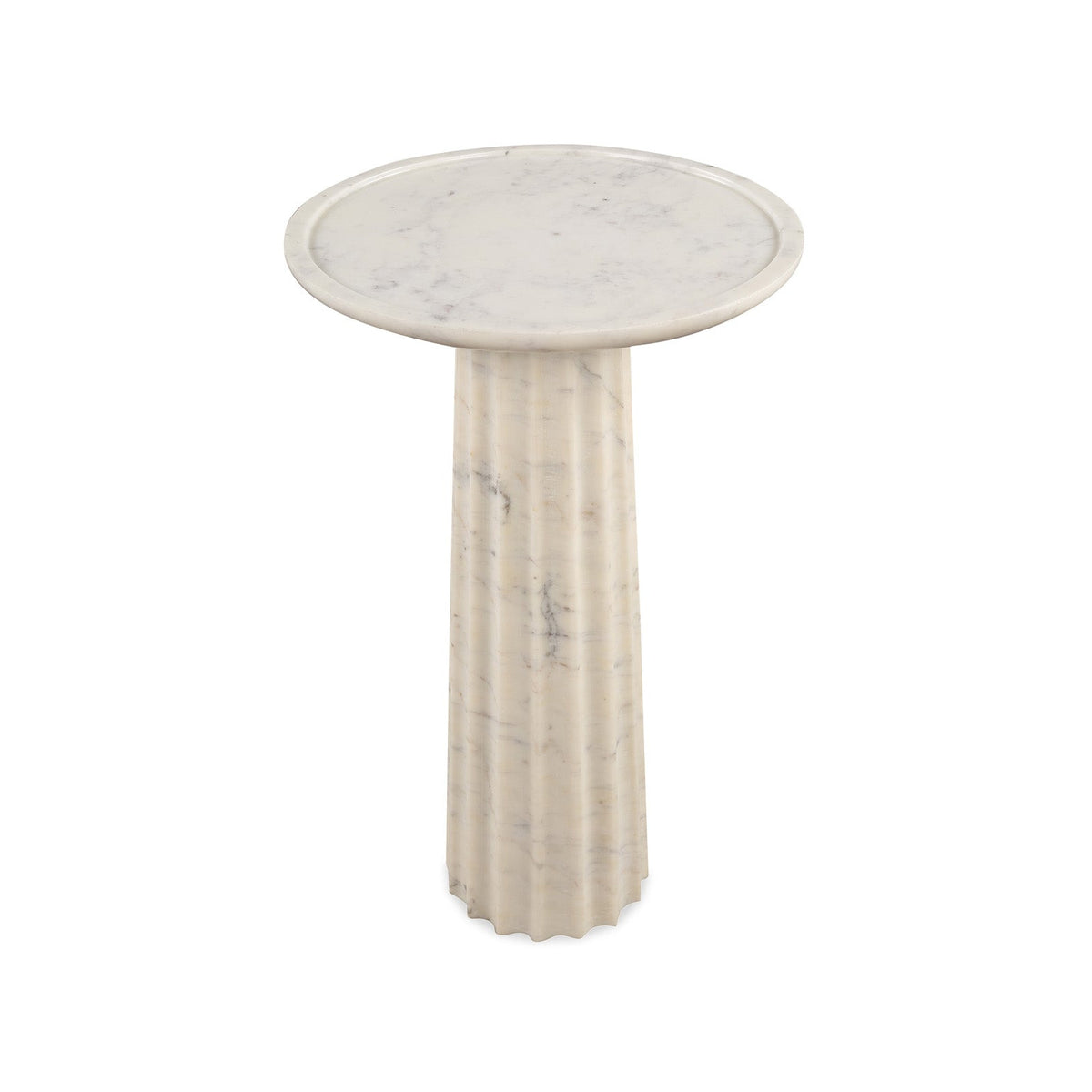 Romano Side Table - White Marble