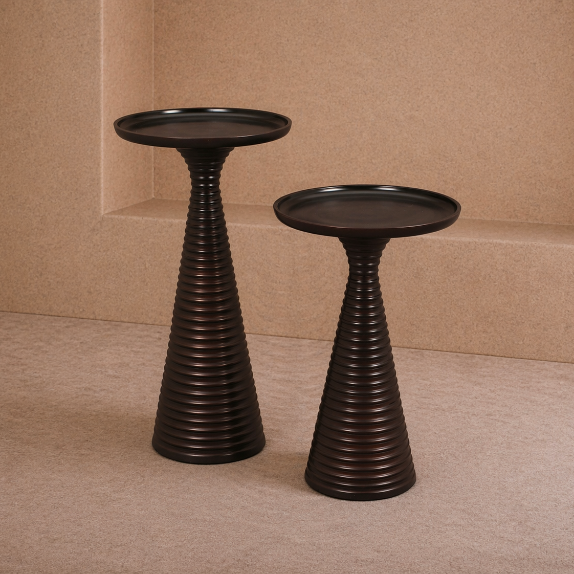 Othelo Side Table (set of 2) - Painted Dark Bronze