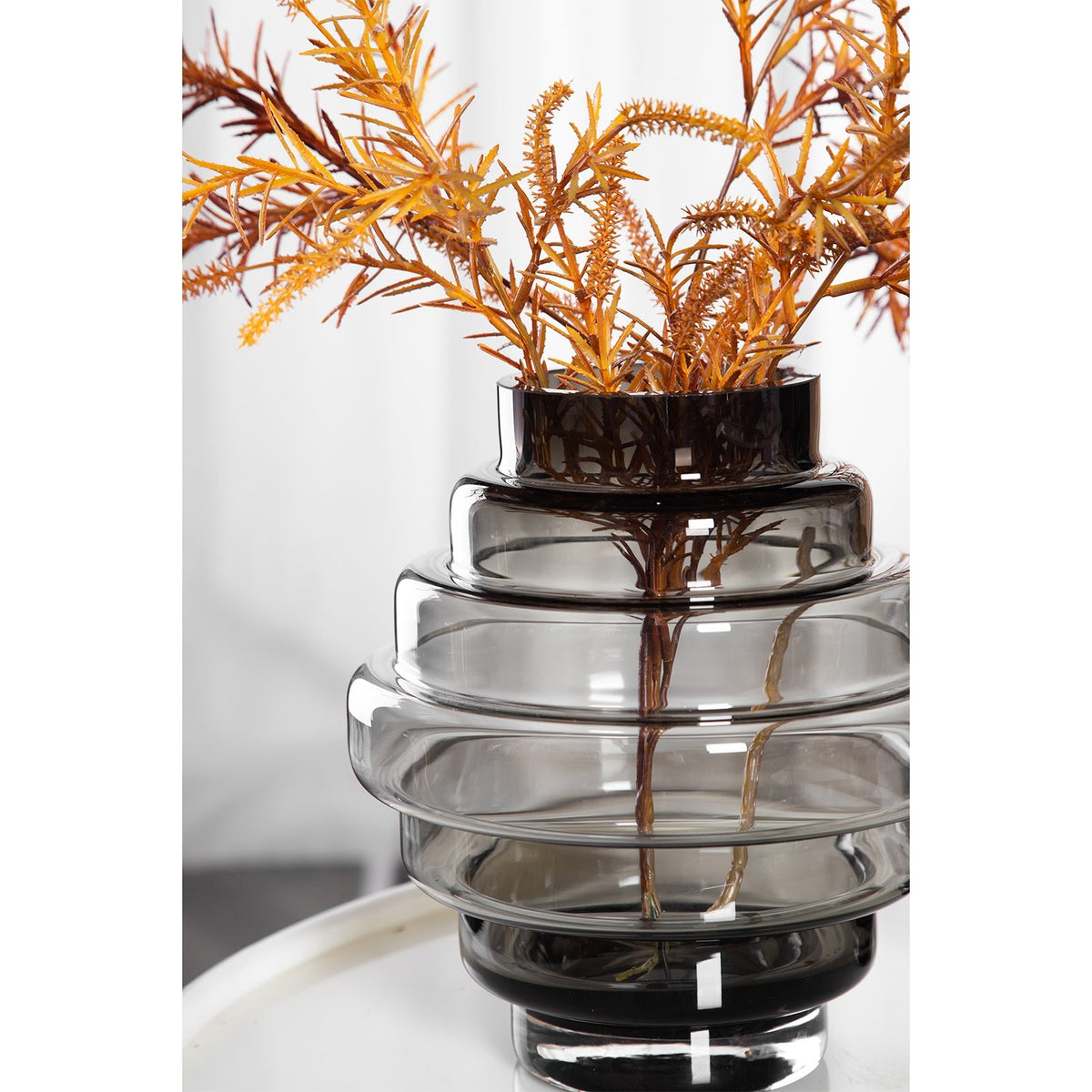 Selba Vase Small - Grey Glass