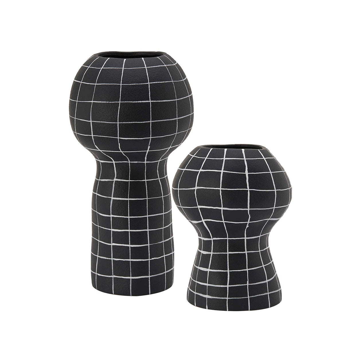 Lynton Small Vase - Black and White Ceramic