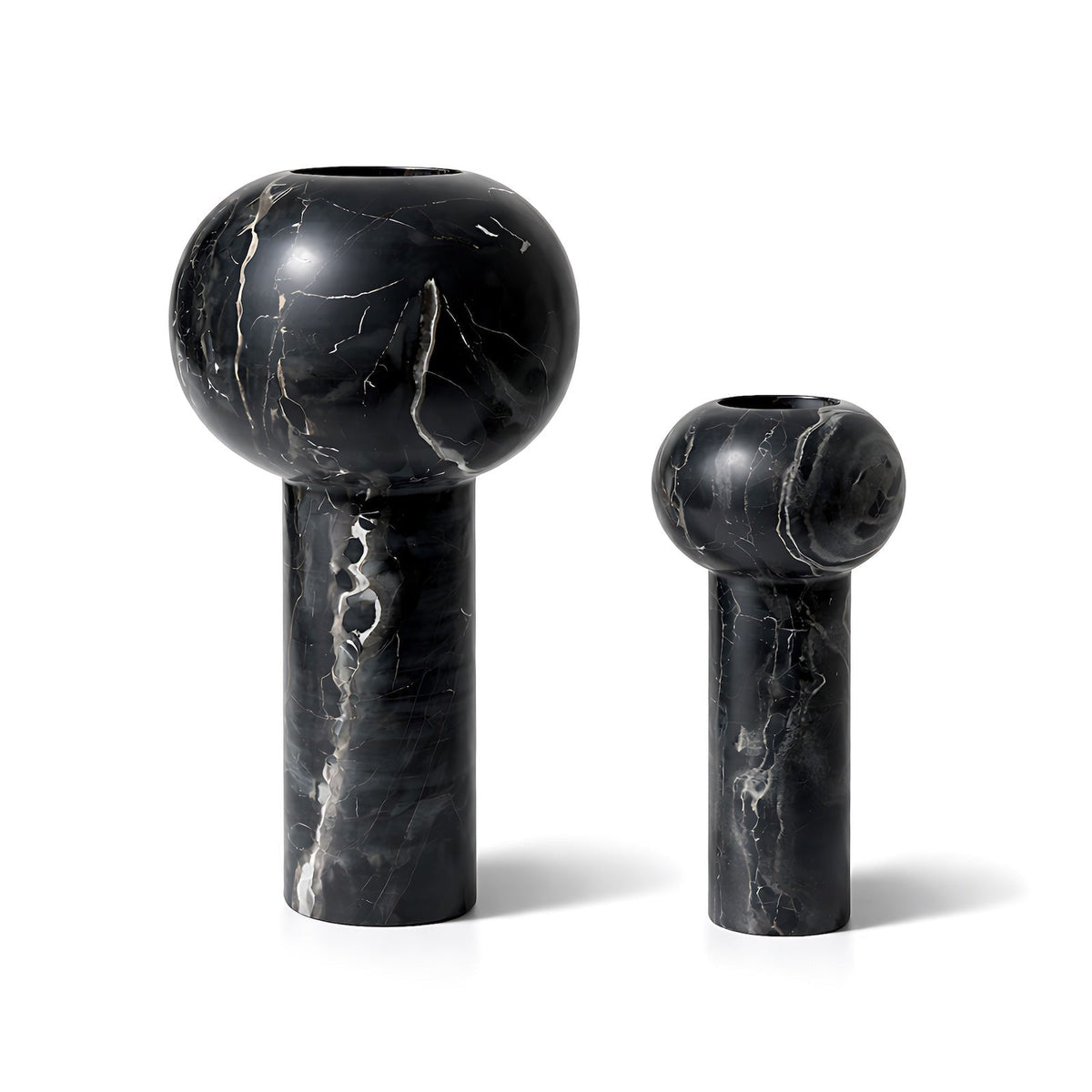 Isadora Large Vase - Black Marble