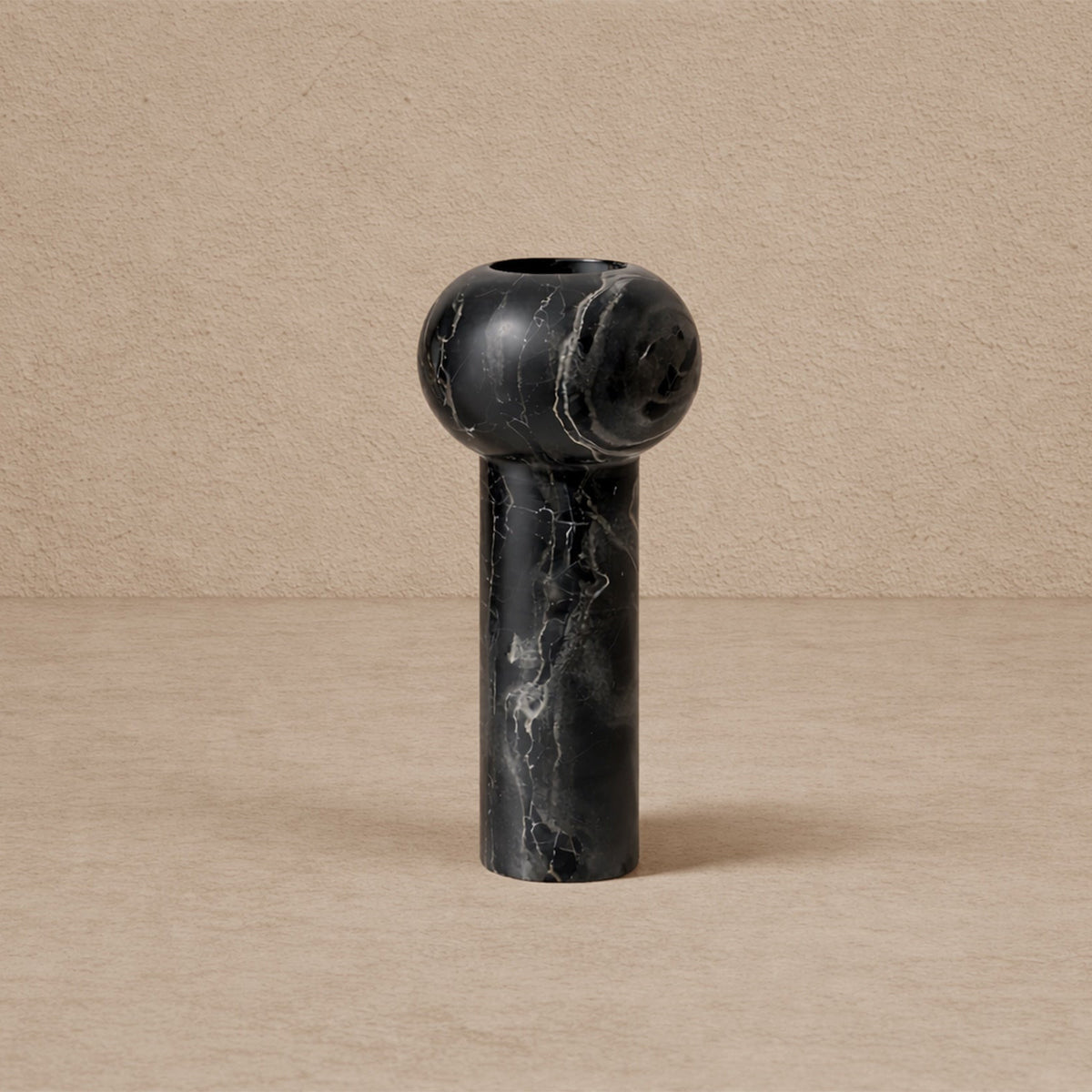 Isadora Small Vase - Black Marble