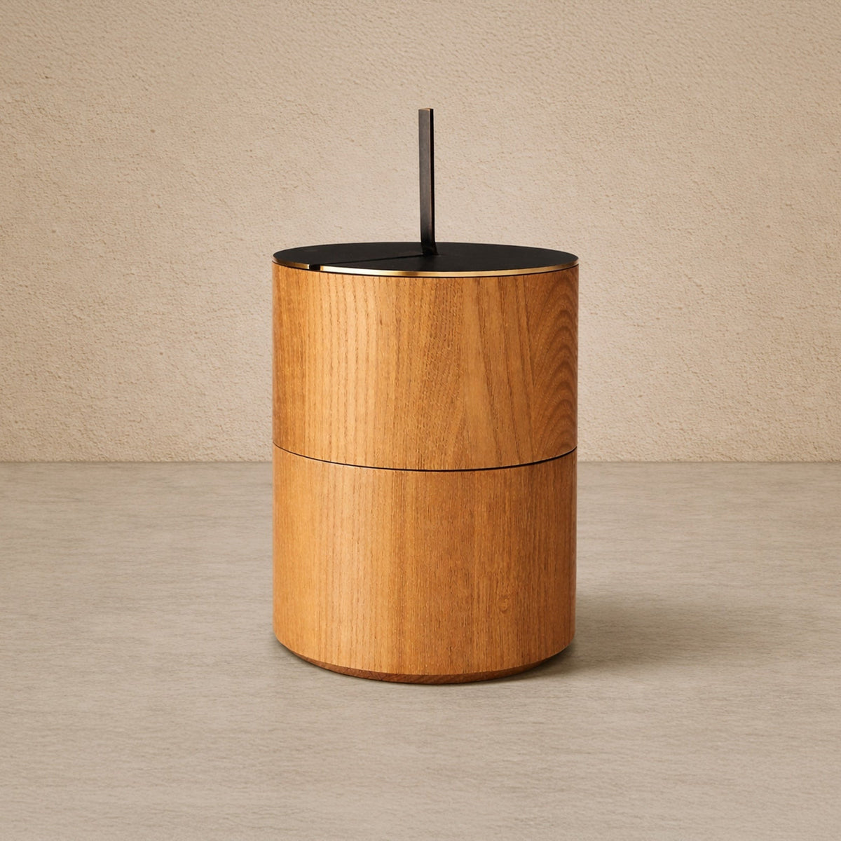 Savina Large Box - Brown Wood/Metal