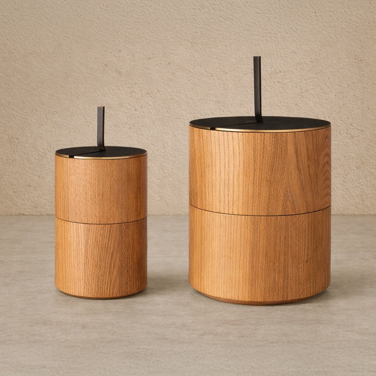 Savina Large Box - Brown Wood/Metal