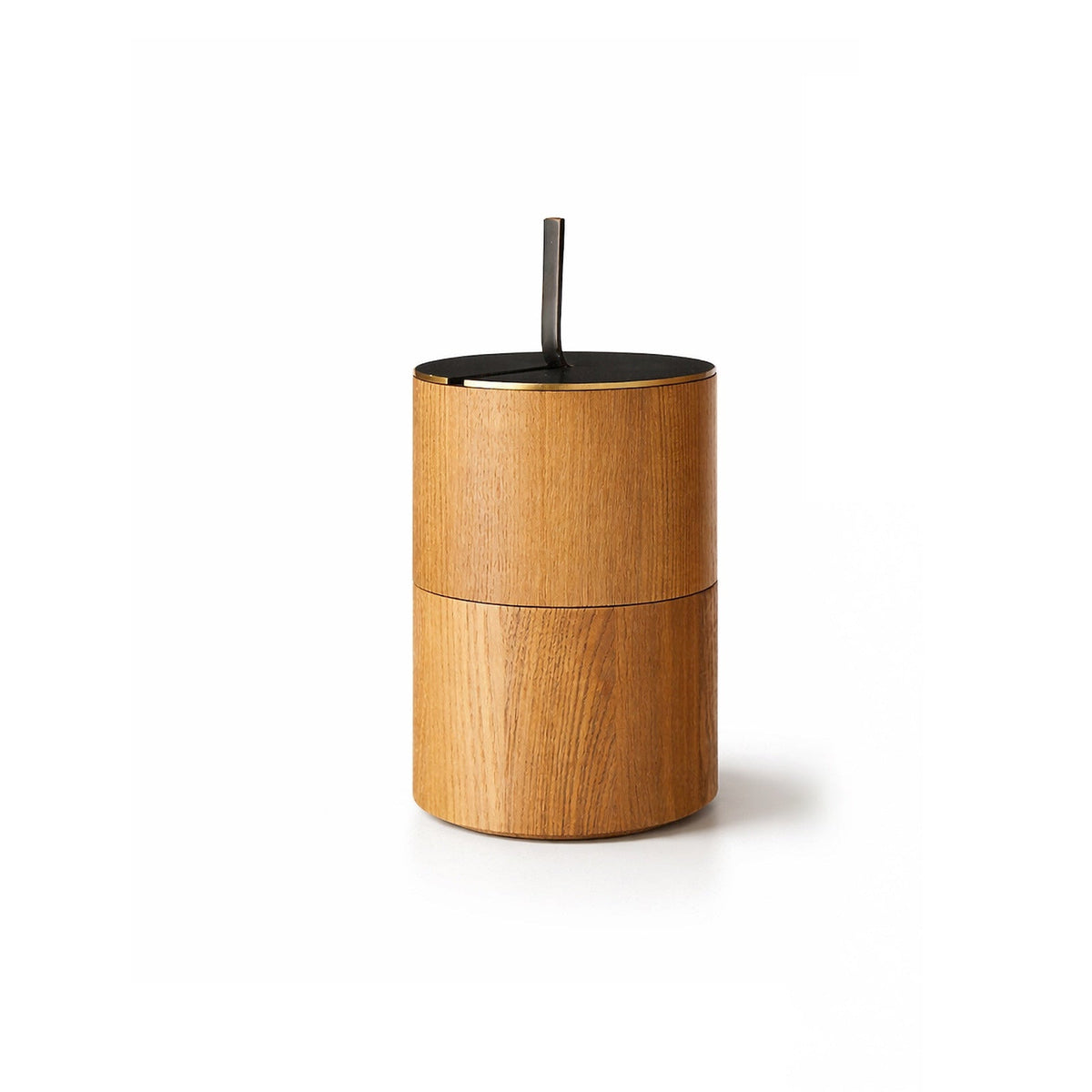Savina Small Box - Brown Wood/Metal