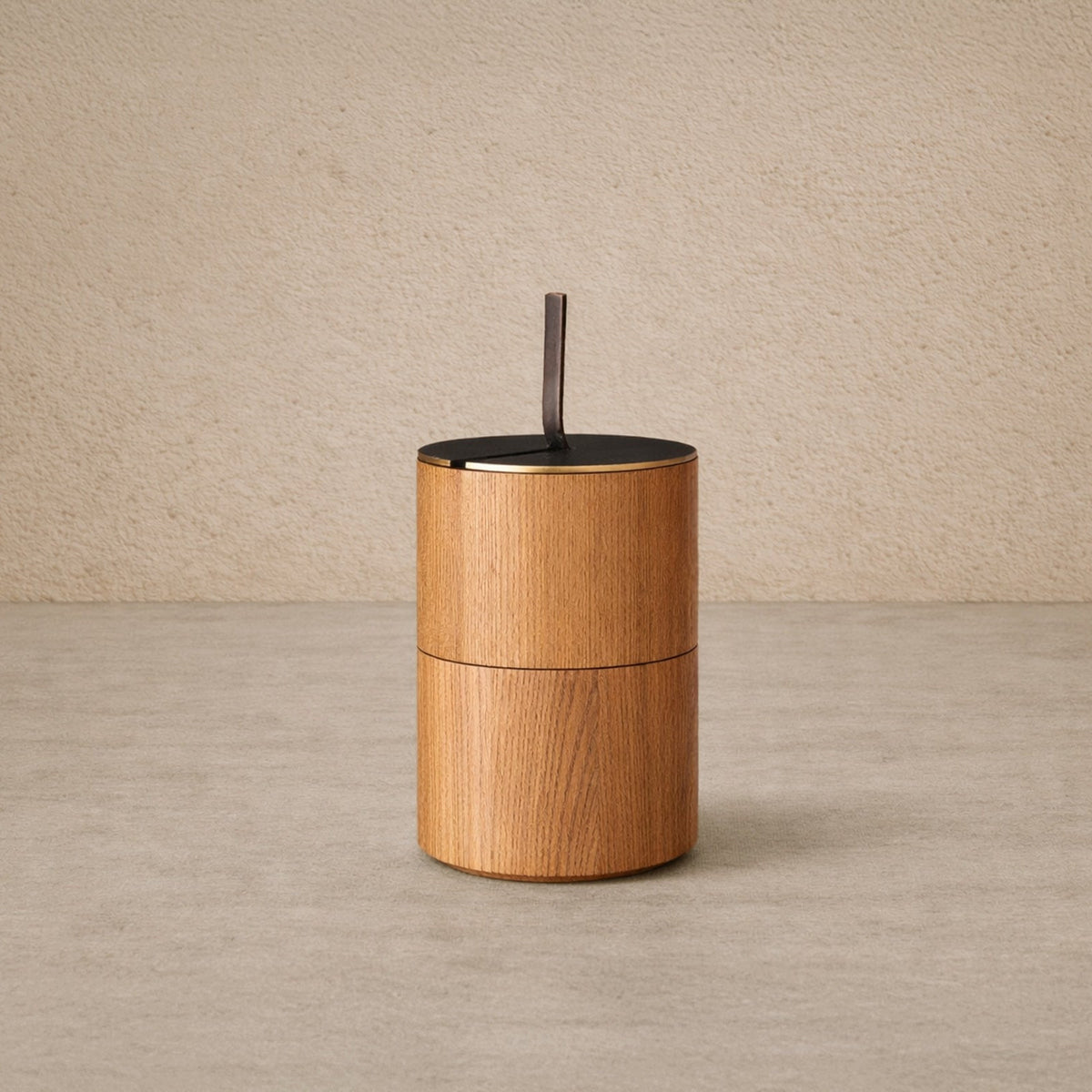 Savina Small Box - Brown Wood/Metal