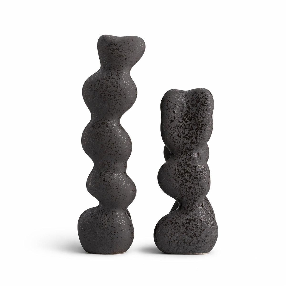 Ravena Small Sculpture - Charcoal Ceramic