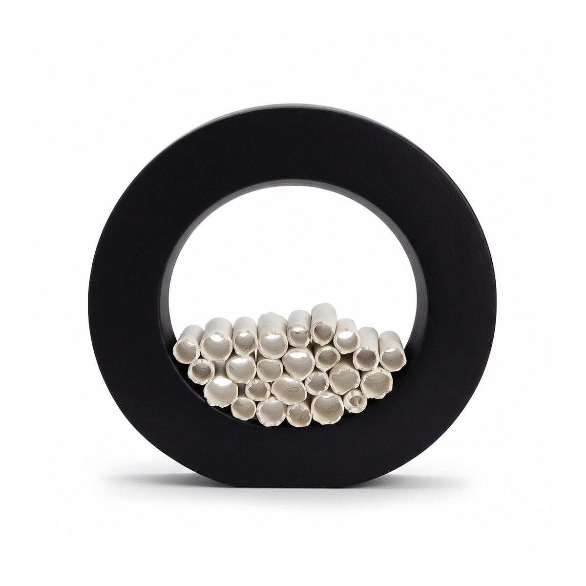 Nerossa Sculpture - Chalky Ivory Ceramic