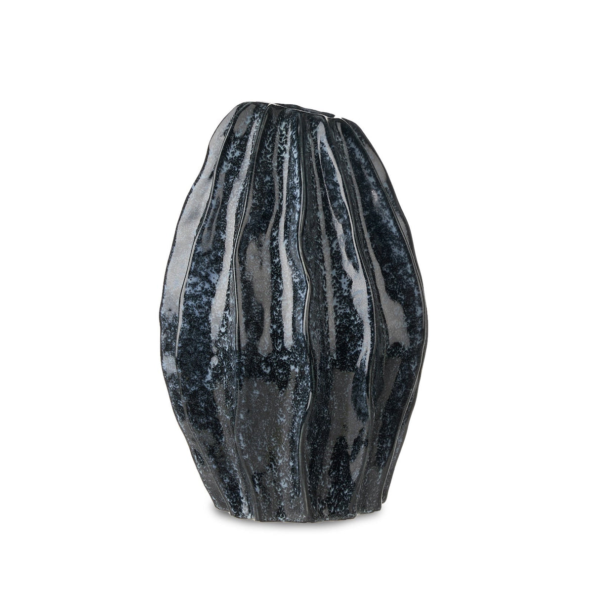 Taviano (Small) Sculpture - Deep Charcoal Glass