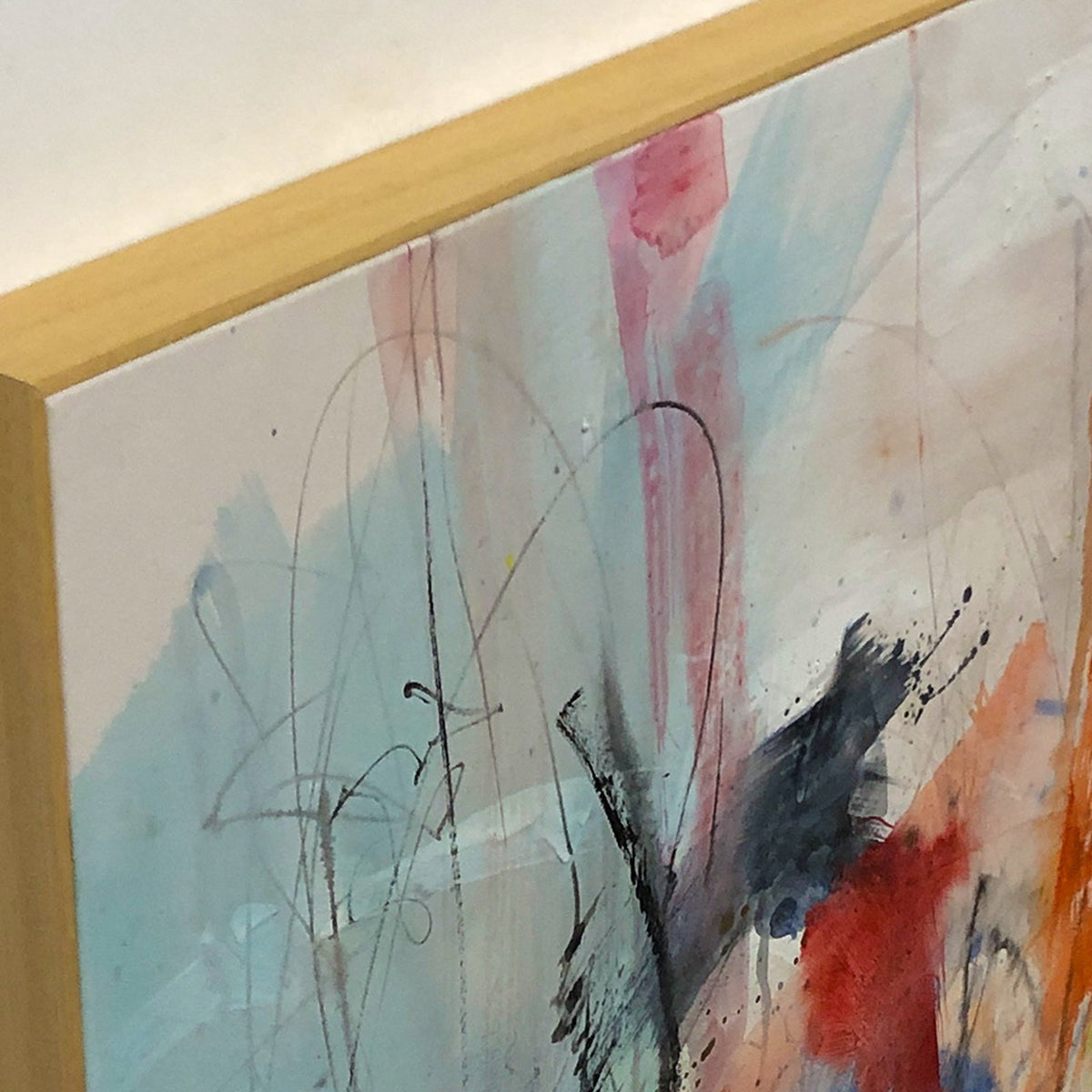Rhapsody Oil Painting - Hand Painted/White Wood Frame