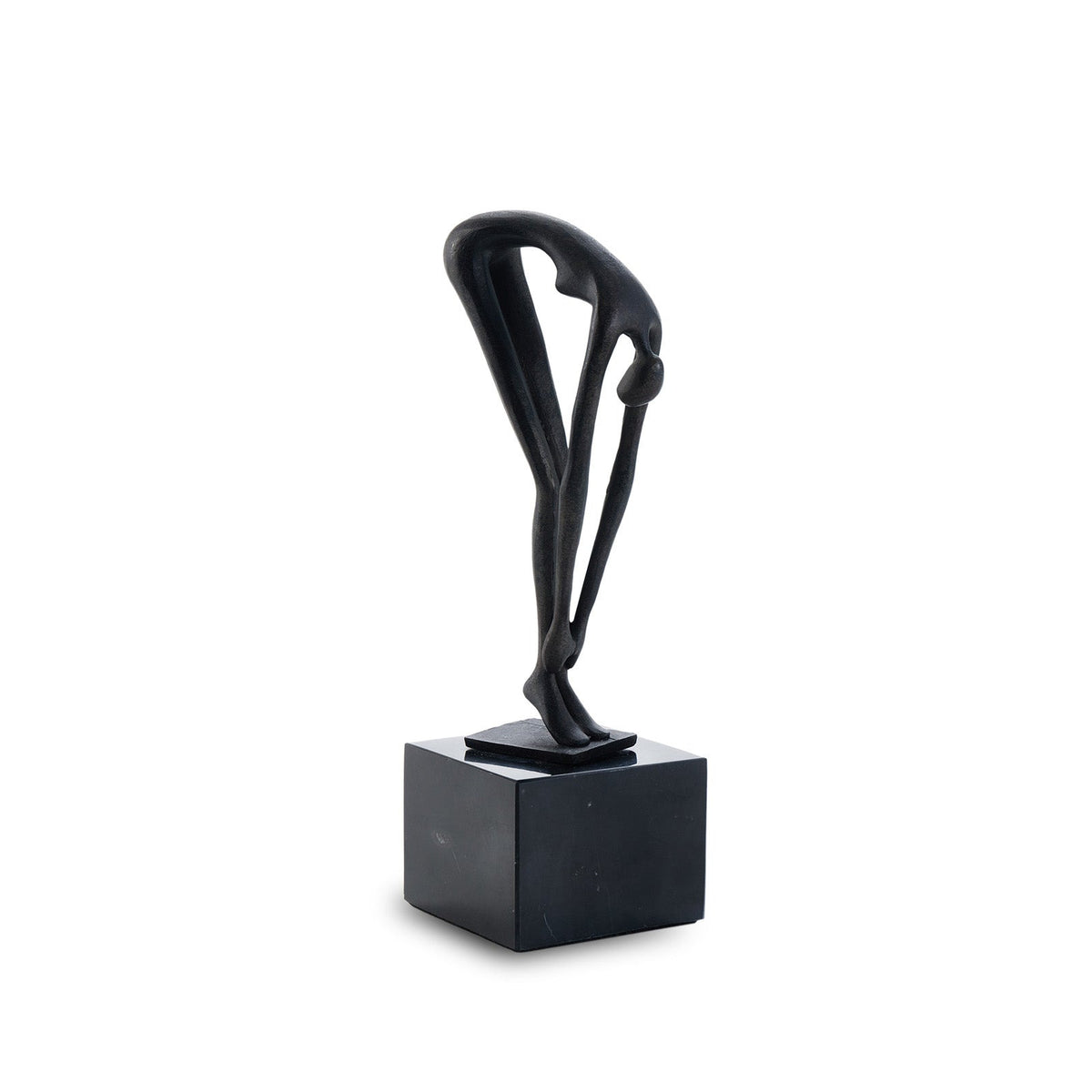 Mauro Sculpture - Black Alloy and Marble