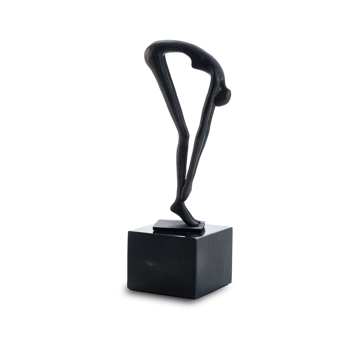 Mauro Sculpture - Black Alloy and Marble