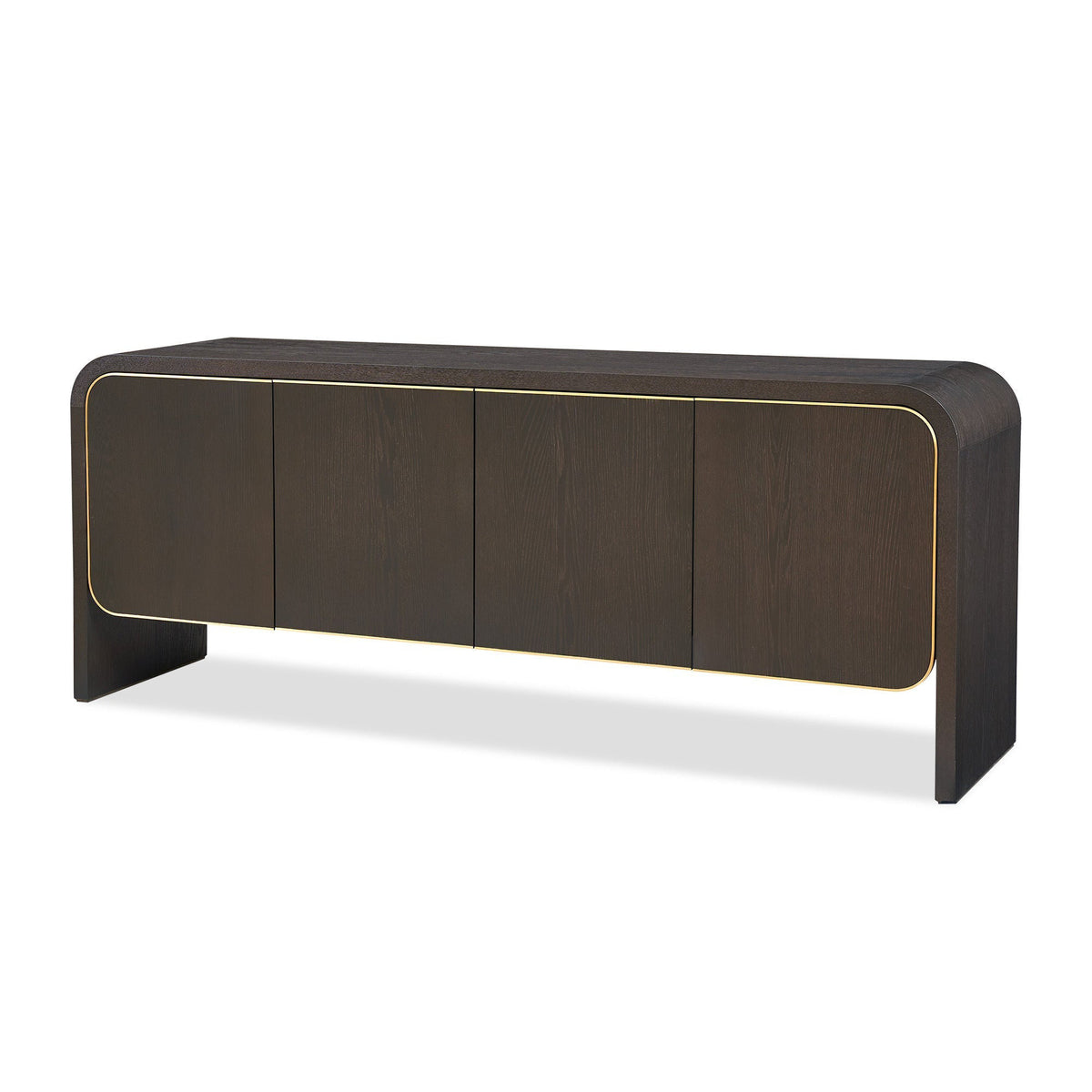 Walter Sideboard - Dark Grey Oak & Brass