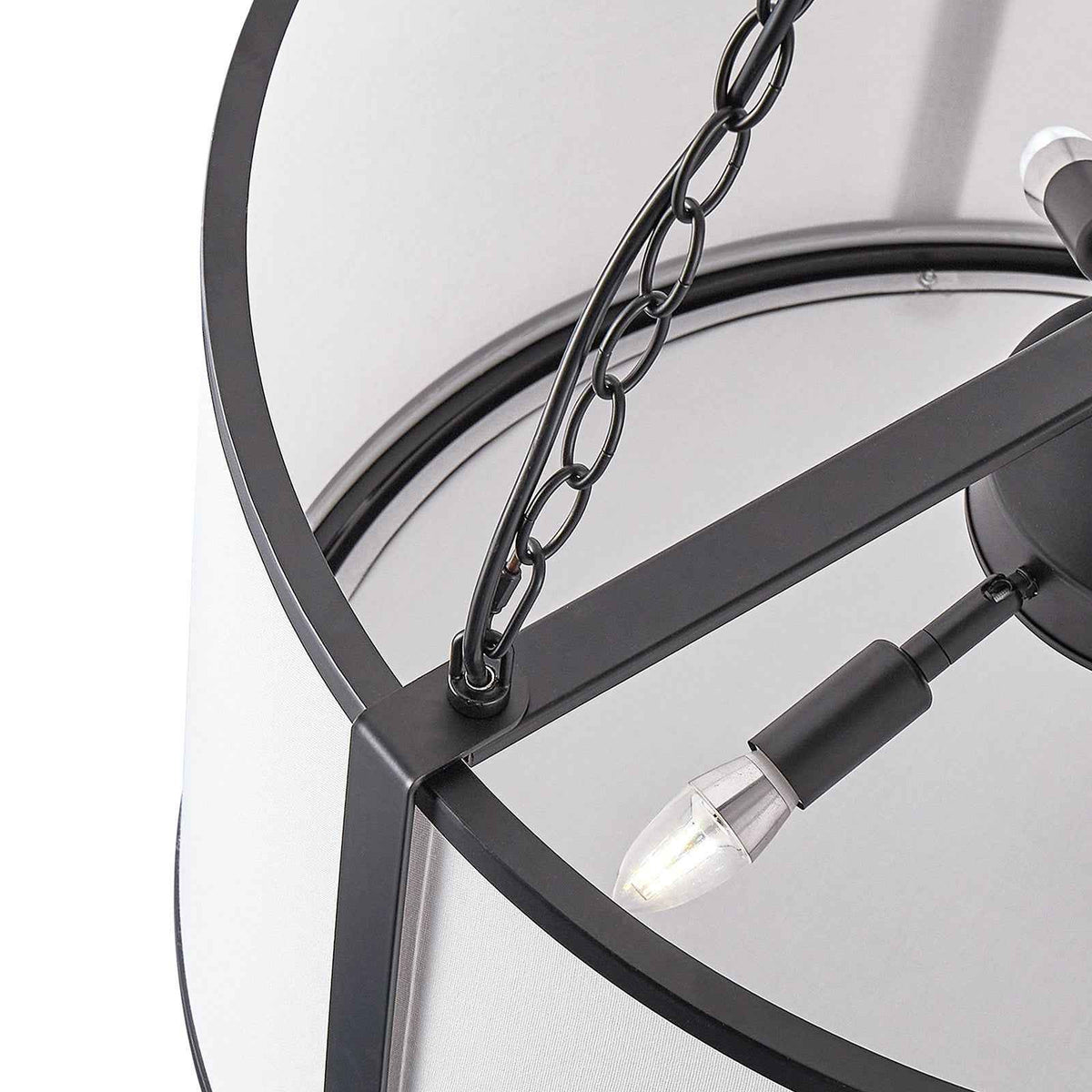 Baltimore Pendant Lamp - White Linen