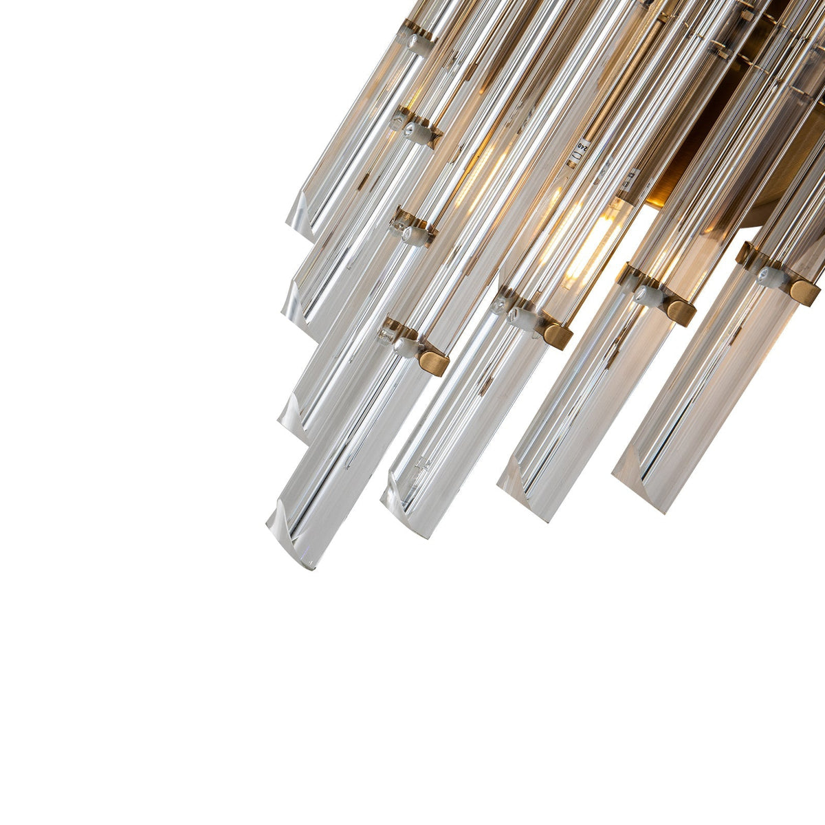 Drop Wall Light - Brushed Brass and Clear Glass