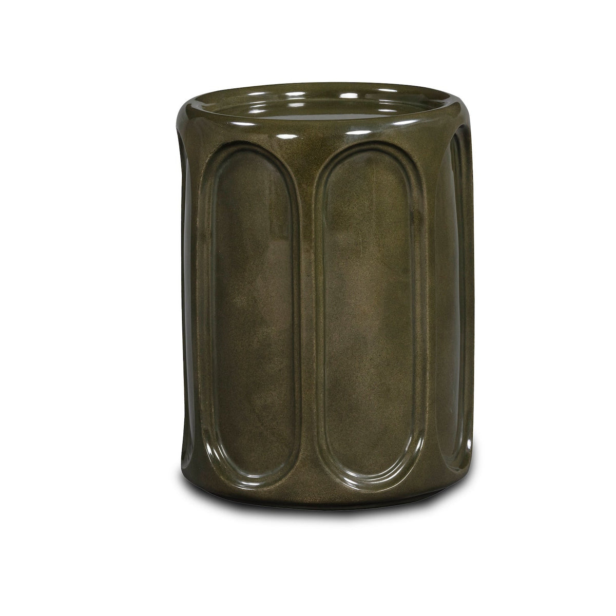Oka Side Table - Olive Glazed