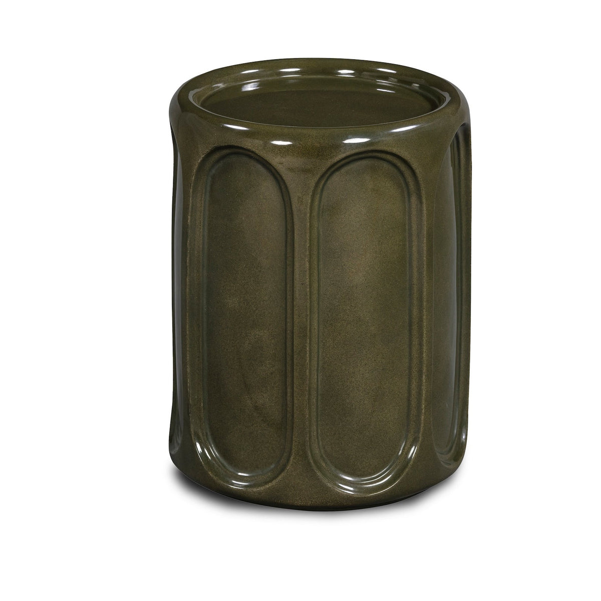 Oka Side Table - Olive Glazed