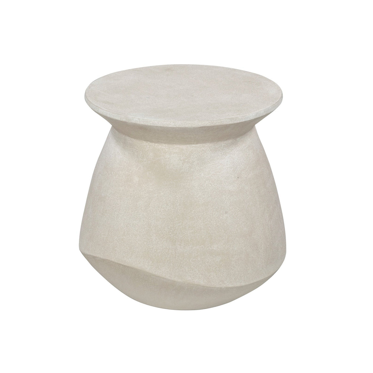 Poki Side Table - Ivory Stucco