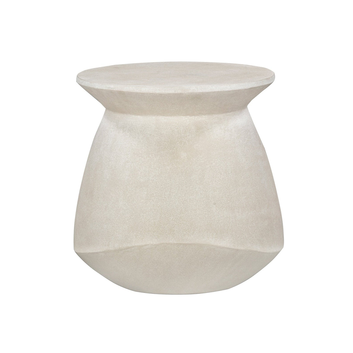 Poki Side Table - Ivory Stucco