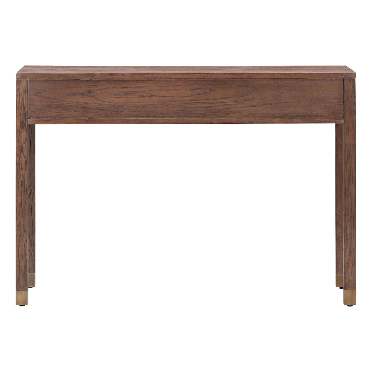 Alcudia Dressing Table - Dark Brown Oak/Antique Brass