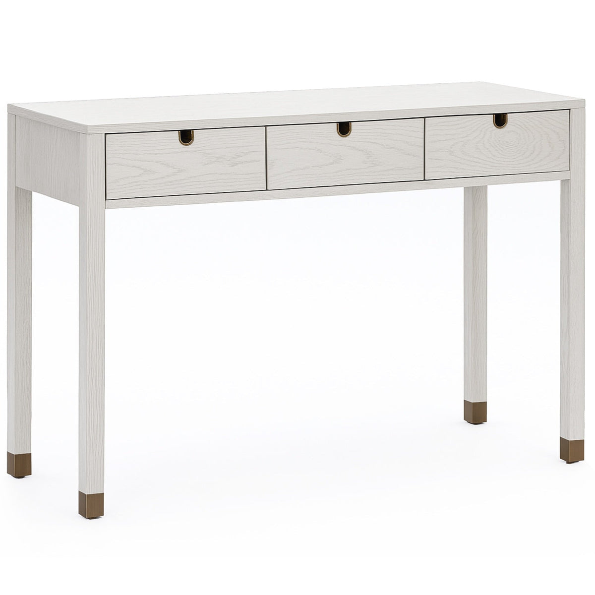 Alcudia Dressing Table - Ivory Brushed/Antique Brass