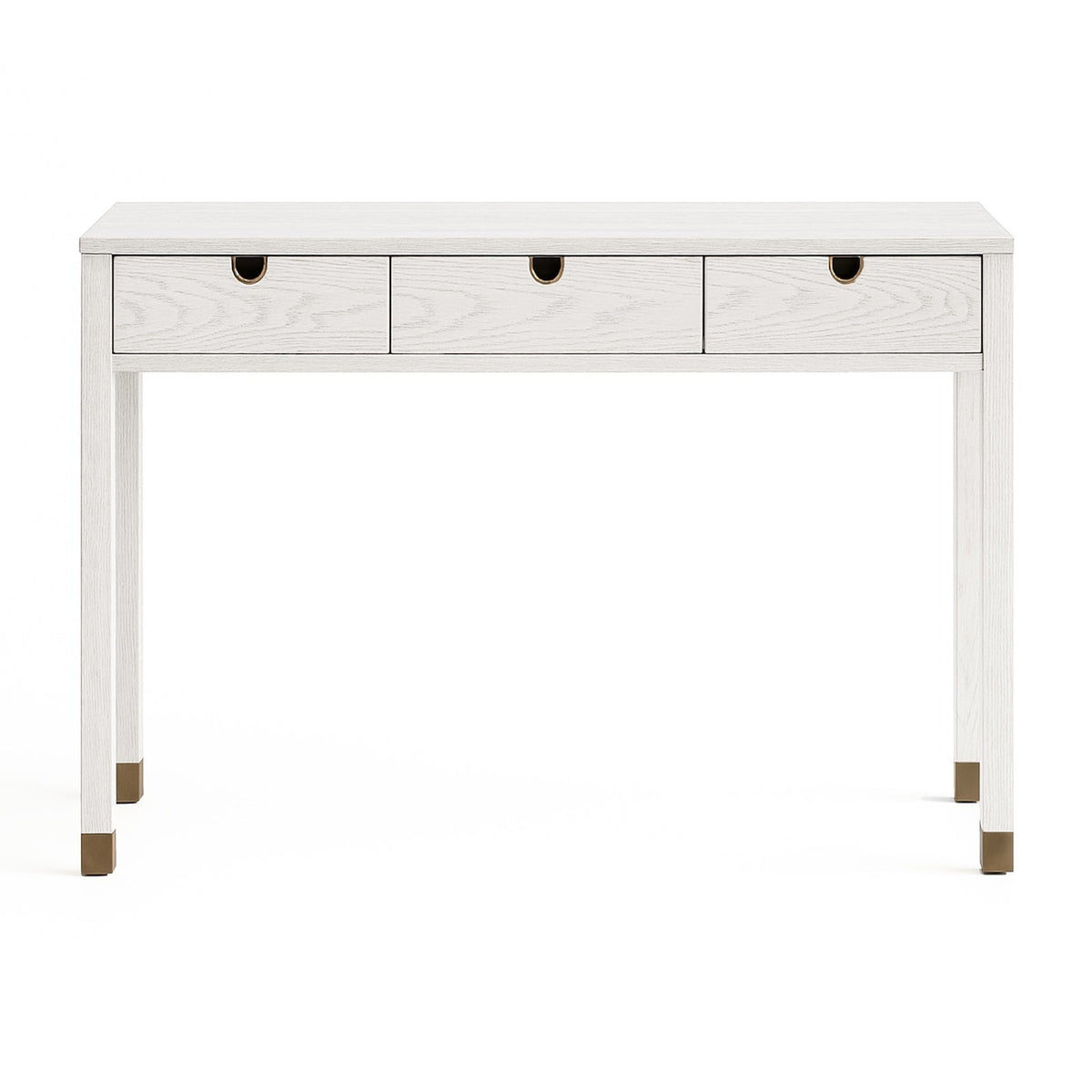Alcudia Dressing Table - Ivory Brushed/Antique Brass