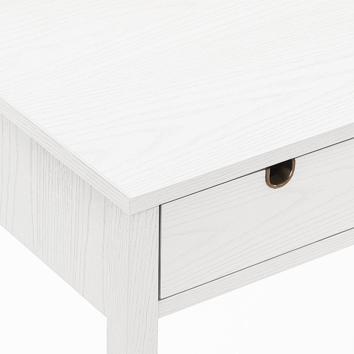 Alcudia Dressing Table - Ivory Brushed/Antique Brass
