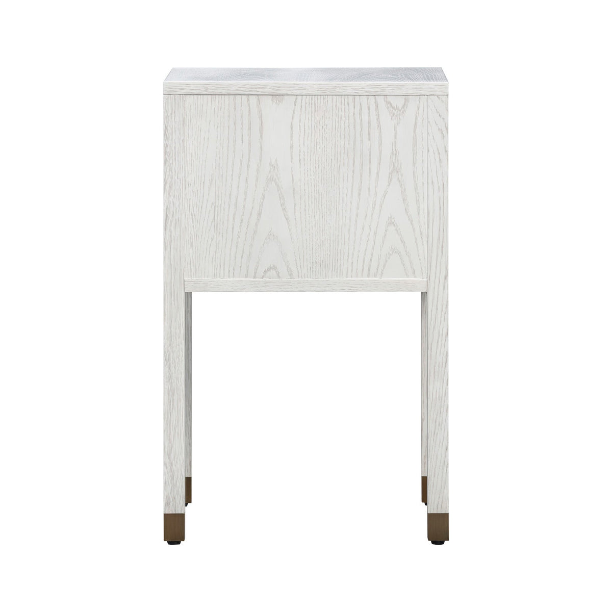 Alcudia Bedside Table - Ivory Brushed/Antique Brass