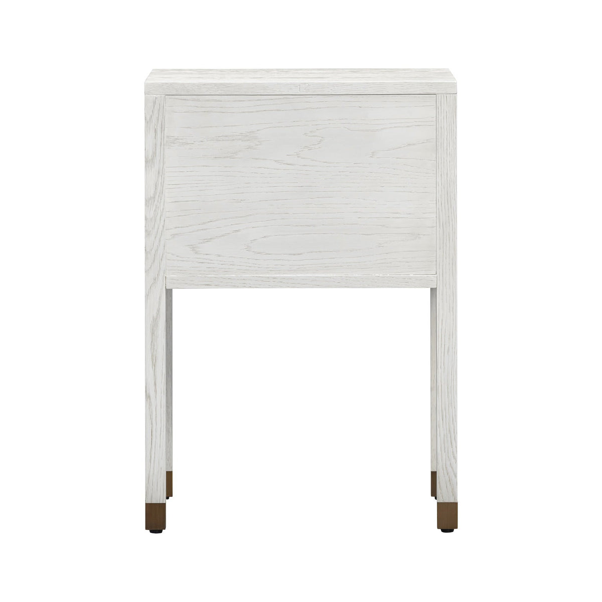 Alcudia Bedside Table - Ivory Brushed/Antique Brass