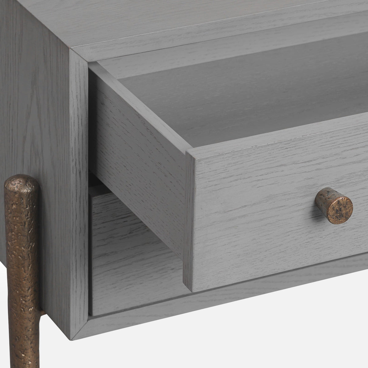 Nella Bedside Table - London Fog