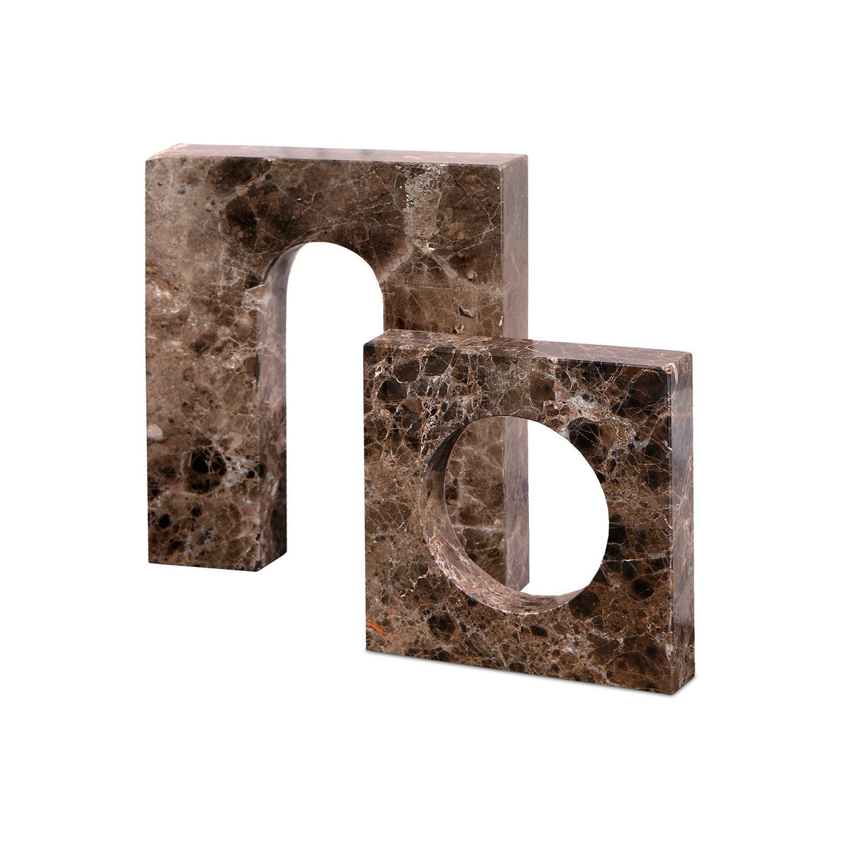 Nafello Small Sculpture - Coffee Marble